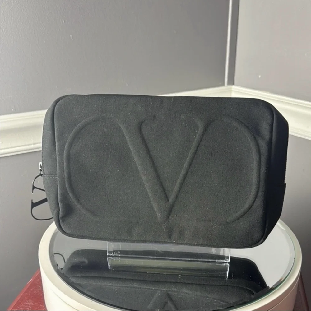 Valentino Black Cosmetic Bag! NWOT!